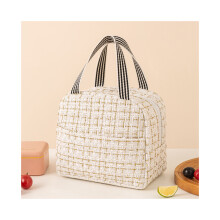 (Blanc) sac à déjeuner thermique minimaliste sac de boîte à déjeuner Portable sac isolé pour étudiant