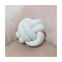 (Blanc, 18x18cm) coussin rond nouĂ© en peluche boule Design coussins lit oreiller en peluche dĂ©cor Ă