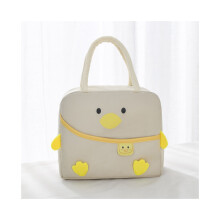 (Blanc) sac à déjeuner de dessin animé sac à Bento isolé en papier d'aluminium en tissu Oxford pour