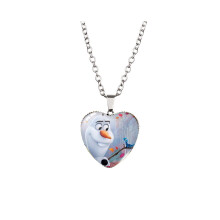 (XXXL324) collier de pierres précieuses captivantes en forme de cœur inspiré de la princesse Elsa la