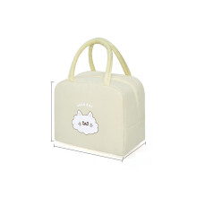 (Blanc) Sac fourre-tout thermique à déjeuner de style moderne et minimaliste en tissu Oxford portable
