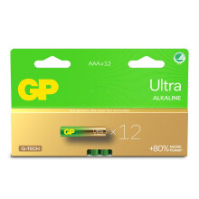 GP Ultra Alkaline AAA-Batterie, 24AU/LR03, 12er-Pack