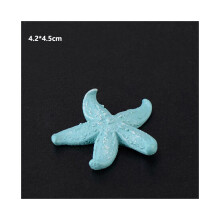 (Sininen tähti (4,2 * 4,5 cm)) Resin Coral Decor Aquarium Mini Maisema-ornamentti