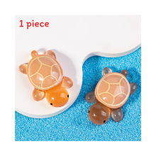 (Ruskea) Resin Tortoise Handicraft Mikromaisema Pöytätasokoristelu Lahja akvaario