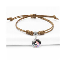 (03) Bonita pulsera infantil de unicornio con longitud ajustable y colores vibrantes para niños y niñas