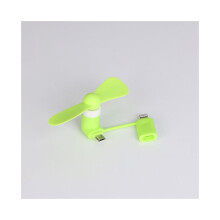 (Verde) Mini ventilador portátil 3 en 1 para teléfono móvil, enfriador para Android, Samsung, Huawei, iPad y Apple