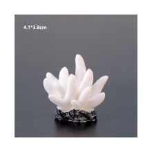(Valkoinen(4,1*3,8cm)) Hartsi Coral Decor Aquarium Mini Maisema-ornamentti