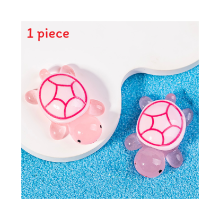 (Vaaleanpunainen) Resin Tortoise Handicraft Mikromaisema Pöytätasokoristelu Lahja akvaario