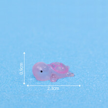 (violetti, 2,3 cm/0,91 tuumaa) Hehkuva maisema Micro In The Dark Turtle Decoration Kalapöytäkoristelu