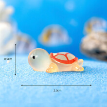 (Keltainen, 2,3 cm/0,91 tuumaa) Hehkuva maisema Micro In The Dark Turtle Decoration Kalapöytäkoristelu