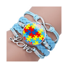(1908) Blue Lovely Autism Awareness -rannekoru lapsille, monikerroksinen suoraan tehtaalta