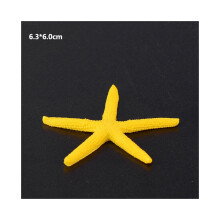 (Keltainen tähti (6,3 * 6,0 cm)) Hartsi Coral Decor Aquarium Mini Maisema-ornamentti