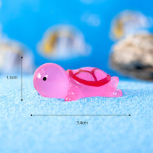 (Rose Red, 3,4 cm / 1,34 tuumaa) Hehkuva maisema Micro In The Dark Turtle -koristelu Kalapöydän tanki