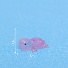 (violetti, 3,4 cm/1,34 tuumaa) Hehkuva maisema Micro In The Dark Turtle -koristelu Kalapöydän tanki