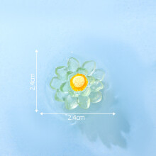 (Vihreä) Valoisa hartsi Lotus Figurine Mikromaisemamalli Kasvit Akvaario Tee itse sisustus