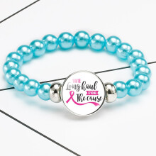 (10) Braccialetti per la consapevolezza del cancro al seno in materiale misto di cartoni animati per bambini,