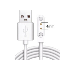 (4,0 mm 2-nastainen) 2- tai 4-nastainen magneettilaturin latauskaapelin etäisyys Valkoinen älykelloll
