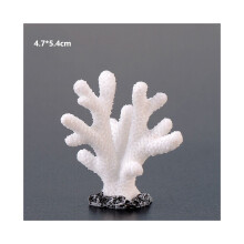 (Valkoinen (4,7 * 5,4 cm)) Hartsi Coral Decor Aquarium Mini Maisema-ornamentti