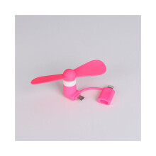 Mini ventilador portátil 3 en 1 para teléfono móvil (rosa) para Android, Samsung, Huawei, Apple y iPad
