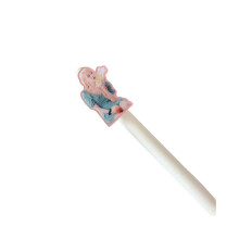 (Rose White) Korean Star Perifeerinen Black Pink Press Bullet Pen Tyttö Oppimispaperi 05mm