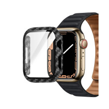 (Carbono, 45 mm) Protector de pantalla de TPU de cobertura completa para Apple Watch Series 1-7