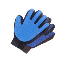 (Right blue) Bathing And Pet Grooming Glove Rubber Massage Tools Cleaning Animals Small
