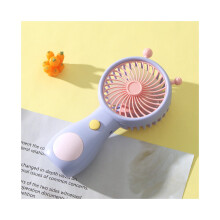 Mini ventilador portátil y adorable con diseño de caracol (morado) recargable por USB