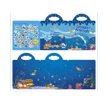 (Orean, 287PCS) Sticker Portable Book Toys Kids Cognitive Training Early Learning Education Book