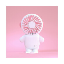(StyleD) Mini ventilador USB de mano para estudiantes, tres velocidades y siete aspas, diseño de astronauta y