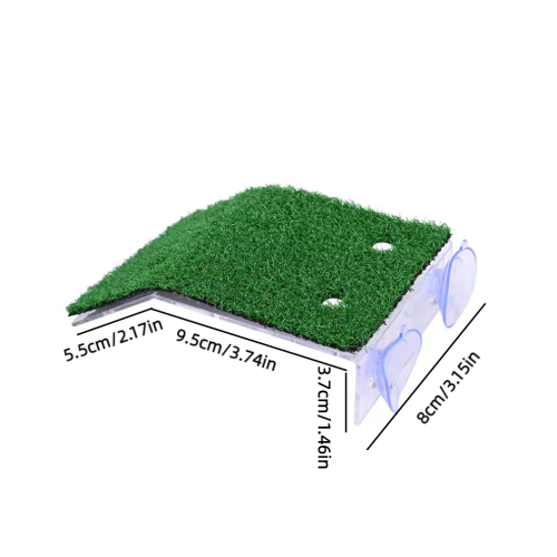 (S) Turtle Basking Platform Realistic Moss Decor Kalasäiliöt Cup Tarvikkeet Imu