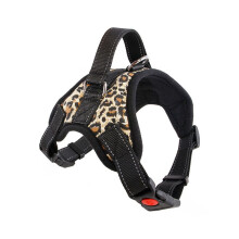 (Leopardo) Arnés ajustable antitirones para perros y mascotas