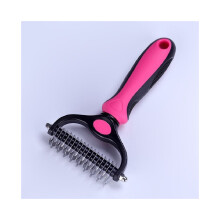 (Vaaleanpunainen) Koirat Cat Professional Dematting Comb Pohjakarvan haravointityökalu