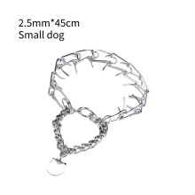 (Perimetro di 45 cm) Collare a catena con spina di ferro per cani, strumenti per l'addestramento di animali domestici,