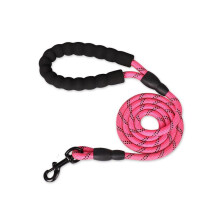 (5FT-Pink, 5FT?1,5M?) Koiran talutushihna köydellä punottu lyijyä vahva pehmeä kävely 5ft