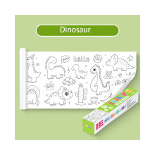 (Dinosaurukset) Piirustus tee-se-itse-värityspaperirullamaalaus tahmea varhaiskasvatuslelu lahja lapselle