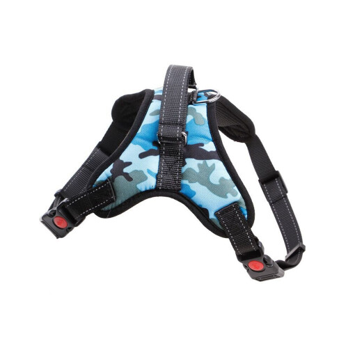 (Camuflaje azul) Arnés ajustable antitirones para perros y mascotas