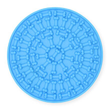 (Azul) Alfombrilla para lamer para perros y cachorros, distractor, comedero lento, almohadillas para lamer, alfombrillas