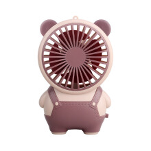 (Pink) Cartoon Handheld Pieni Tuuletin USB-lataus Tehokas Breeze Jäähdytys Kannettava