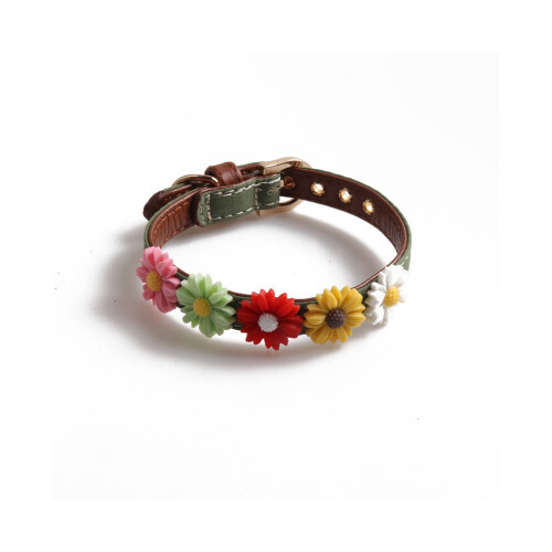 (StyleF) New Collar Pet Daisy Flower Element Multicolor Selection Can Adjusted Be
