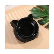 Comedero para perros y gatos (negro) con excelente estanqueidad.