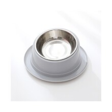 Cuenco antihormigas para gatos (gris) con diseño inclinado que mejora la alimentación, la salud y la digestión.