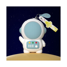(Beige Blue) Sarjakuva Astronaut Uusi Tuuletinnauha Kannettava Opiskelija Söpö Mini-USb-lataus