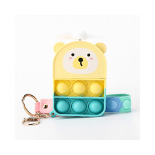 (StyleD) USB-kädessä pidettävä virtalataus Minisarjakuvakissatuuletin Hiljainen ja kannettava muotoilu