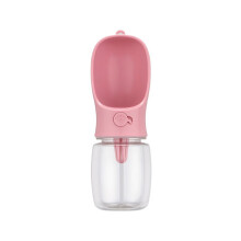 (Pink-350ML) Lemmikkikoiran vesipullo juomakuppi ulkokäyttöön kannettava