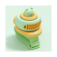 (Vihreä) Mini Bear Design Kädessä pidettävä USB-tuuletin Harmaa Kolme nopeutta Täydellinen Bre