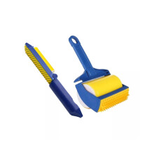 (Keltainen) Se 2kpl Stick Roller lemmikkikarvanpoistoaine Uudelleenkäytettävä, pestävä turkinpois