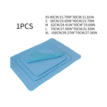 (Azul, M (62 x 50 cm)) Esterilla refrescante para mascotas, sofá de verano, colchoneta para dormir, varios tamaños,