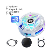 (Valkoinen) Magneettinen jäähdytin Puhelin Semiconductor Digital Display Cooler Kannettava Abs