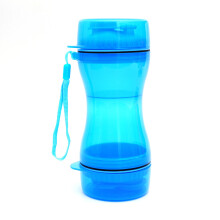 Botella de agua para perros (azul) para exteriores, portátil y a prueba de fugas, dispensador de agua para viajes.