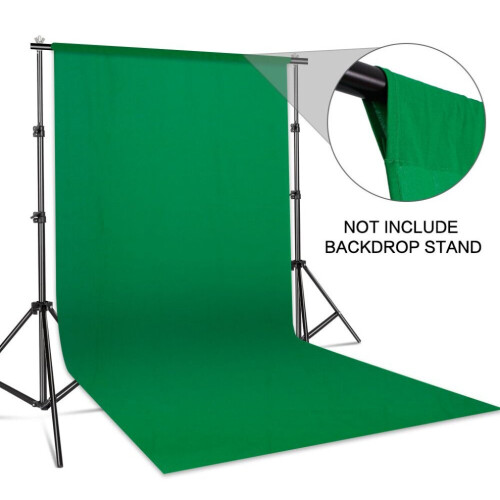 (Vihreä, 160*200cm/5.2*6.6Ft) Valokuvaustausta Sileä Muslin Screen Chromakey